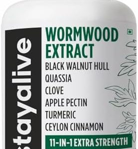 STAY ALIVE Wormwood Black Walnut Clove Cleanse Extract - Herbal Supplement for Adults - 11-in-1 Extra Strength Vegan Com
